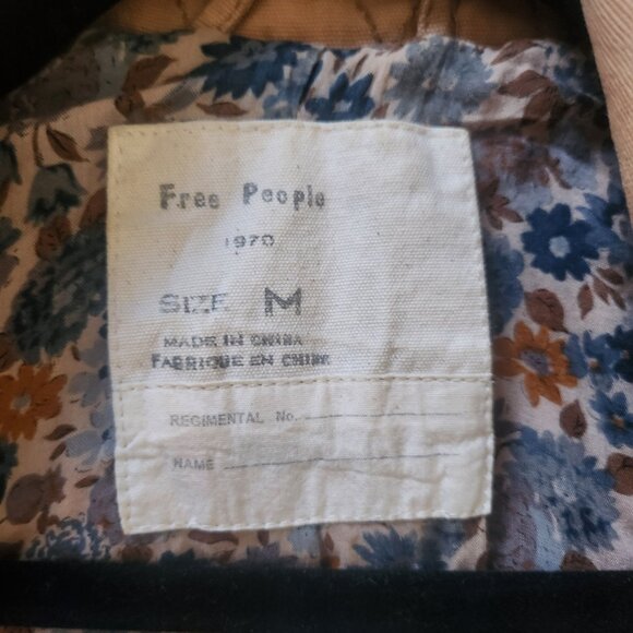 Anthropology Free People Khaki Double Breasted Asymmetrical Zipper Jacket - Picture 7 of 7